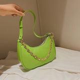 Autumn Texture Chain Bag Leather Armpit Handbag Girl Shoulder Wallet