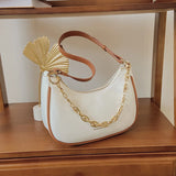 Autumn Texture Chain Bag Leather Armpit Handbag Girl Shoulder Wallet