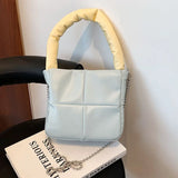 Autumn Plaid Shoulder Bag for Women Large-Capacity Handbag