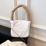Autumn Plaid Shoulder Bag for Women Large-Capacity Handbag
