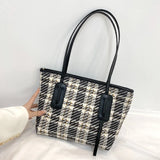 Autumn Plaid Tote Bag Hand-held Shoulder Bag