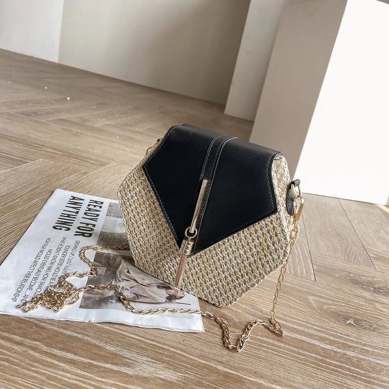 Autumn Straw Bag Woman Tassel Sweet One-shoulder Street Style