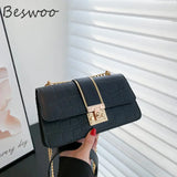Autumn Stone Prints Women's Bag Chain Square Handbags Messenger Bags