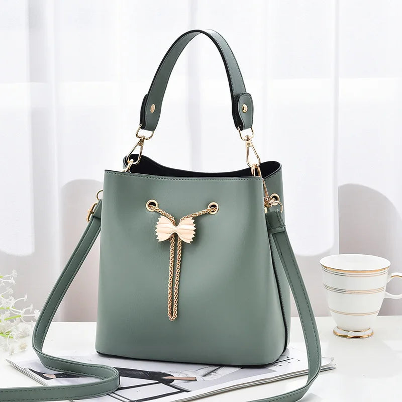 Autumn Women's Shoulder Bag Cross-body Style Bucket Bag