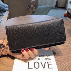 Leather Long Wallets For Women Purse Business Wallet Billfold