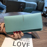 Leather Long Wallets For Women Purse Business Wallet Billfold