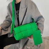 Autumn Winter Woven Messenger Handbag Cotton Dress Women Bags
