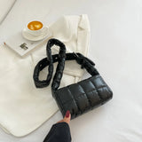Women Soft Down Shoulder Bag Quilted Cotton-Padded Crossbody