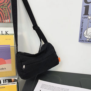 Canvas Crossbody Bag Women's Single Shoulder Mini Phone Bag Casual