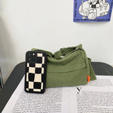 Canvas Crossbody Bag Women's Single Shoulder Mini Phone Bag Casual