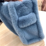 Plush Tote Bag Large Capacity Shopping Handbag