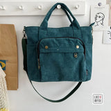 Corduroy Shoulder Bag Art Canvas Messenger Bag