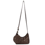 Casual Quilted Female Underarm Bag with Small Round Purse