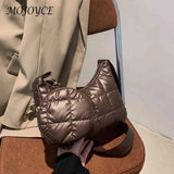 Quilted Cotton-Padded Bag with Small Round Purse