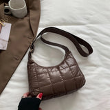 Quilted Crossbody Bag for Women Casual Soft Diamond Pattern with Round Purse