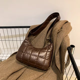 Quilted Crossbody Bag for Women Casual Soft Diamond Pattern with Round Purse