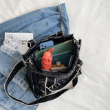 Quilted Cotton Crossbody Bag Large Capacity Shoulder Bag