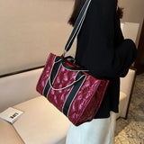 Quilted Cotton Crossbody Bag Large Capacity Shoulder Bag