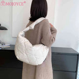 Autumn Winter Crossbody Bags Dumplings Cotton Padded Messenger Bag Solid Handbag