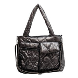 Down Padded Shoulder Bags Large Capacity Casual Quilted Handbag Lady Tote