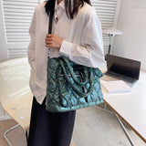 Autumn Winter Down Padded Shoulder Bags Large Capacity Casual Quilted Handbag