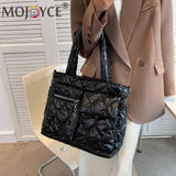 Autumn Winter Down Padded Shoulder Bags Large Capacity Quilted Handbag