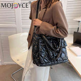 Autumn Winter Down Padded Shoulder Bags Large Capacity Quilted Handbag