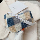 Woolen Square Tote Bag Chain Female Handbag