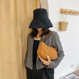 Autumn Winter Woolen Handbag Totes Women Solid Underarm Shoulder Bags