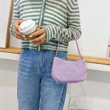 Autumn Winter Woolen Handbag Totes Women Solid Underarm Shoulder Bags