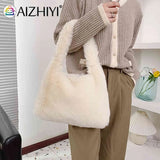 Soft Plush Tote Bag for Women Casual Travel