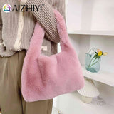Soft Plush Tote Bag for Women Casual Travel