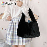 Soft Plush Tote Bag for Women Casual Travel