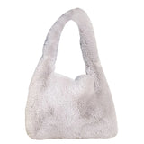 Plush Fluffy Tote Bag for Women Casual Furry Large Winter Shoulder Handbag