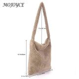 Large Capacity Girls School Bag Soft Plush Fur Tote for Travel Work