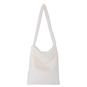 Large Capacity Girls School Bag Soft Plush Fur Tote for Travel Work