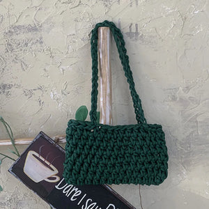 Korea DIY Handbag Cotton Rope Weaving Braided Portable Handbag