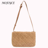 Plush Rhombus Crossbody Bag for Women