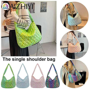 Large-capacity Rhombus Pattern Tote Handbag for Travel Work