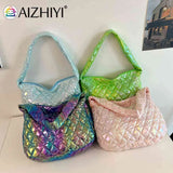 Large-capacity Rhombus Pattern Tote Handbag for Travel Work