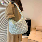 Large-capacity Rhombus Pattern Tote Handbag for Travel Work