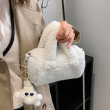 Lamb Plush Bag Chain Messenger Bag Niche Handbag