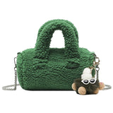 Lamb Plush Bag Chain Messenger Bag Niche Handbag