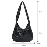 Quilted Messenger Bag Large Capacity for Girls Shopping