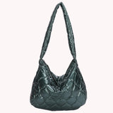 Quilted Messenger Bag Large Capacity for Girls Shopping