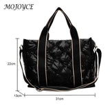 Autumn Winter Down Quilted Cotton Messenger Crossbody Satchel