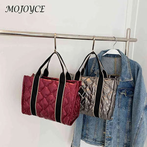 Quilted Cotton Shoulder Handbag for Travel