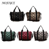 Quilted Cotton Shoulder Handbag for Travel