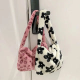Autumn Winter Ladies Shoulder Bag Soft Plush Handbag Large Capacity