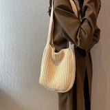 Women's Crossbody Bag Retro Knitting Shoulder Handbag